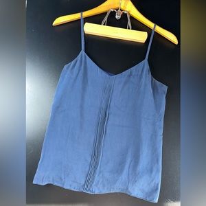 Theory Lorlyn Sheen 2 | 91% Silk | Graphite Blue Top | Size Small | EUC